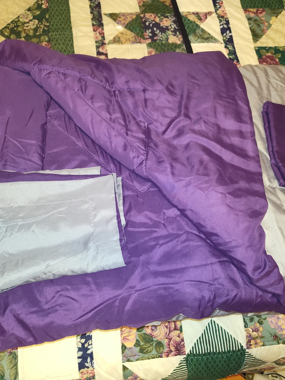 Purple Reversible Comforter - Soft Solid Purple Bedding